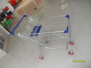 Mantimento dos carrinhos de compras do supermercado do estilo 100L de Europa com as peças plásticas azuis