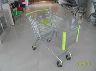 150 litros carrinhos de compras do supermercado com as peças plásticas especiais e os quatro rodízios