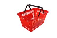 Cestos de compras vermelhos/à mão do cesto de compras plástico varejo do supermercado