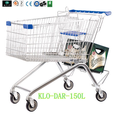China Baixo carrinho de compras do metal do aço carbono com rodas/troles compra do supermercado fábrica