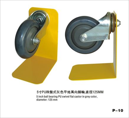China Rodas pretas do plutônio de 4 polegadas, rodas de compra do rodízio do trole com rolamento de esferas fábrica