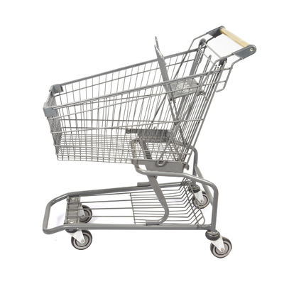 Venda por atacado americana do carrinho de compras de Gray Classic Light Supermarket Metal do estilo customizável