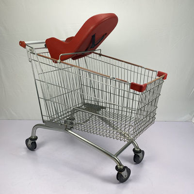 comprar trole europeu da compra do metal do estilo do supermercado 240L com o carro do grande armazenamento de capacidade e a sala de estar Seat do bebê online manufacture