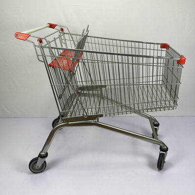 comprar Grande trole super do carrinho de compras do metal 275L com assentos dobro dobráveis da criança online manufacture