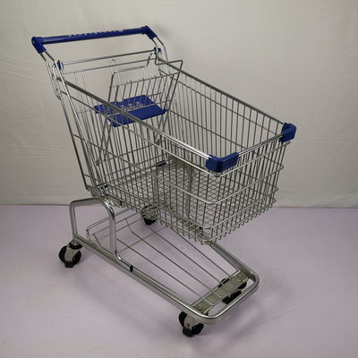 comprar trole da compra do armazém do revestimento do pó do trole do metal do supermercado do tamanho 125L regular online manufacture