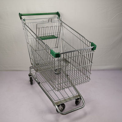 comprar O plutônio roda o carrinho de compras do metal do trole 210L das compras na mercearia com chassi da bebida online manufacture