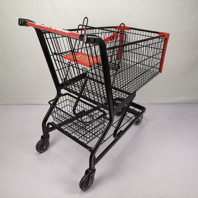 comprar Grande carrinho de compras multifuncional americano da loja do supermercado do armazém do trole do metal online manufacture