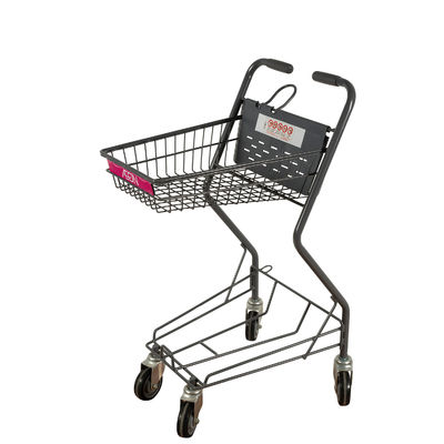 comprar Carro de dobramento conveniente da cesta do supermercado do zinco de Gray Two Basket Shopping Trolley online manufacture