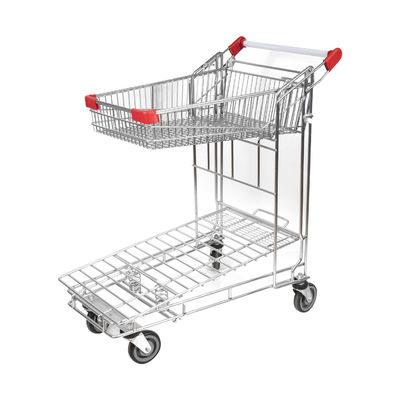 comprar Zinque o supermercado resistente Tally Trolley do trole do armazém da dupla camada online manufacture