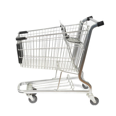 comprar O estilo americano 125L personalizou o carrinho de compras de aço do supermercado do carro com placa de propaganda online manufacture