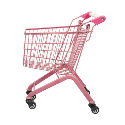 comprar O trole de compra das crianças cor-de-rosa do metal de Mini Kids Shopping Carts Toy do supermercado 20L online manufacture