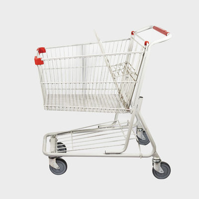 comprar trole americano Gray White Trolley Grocery Cart da compra do metal do estilo 100L com rodas de TENTE online manufacture