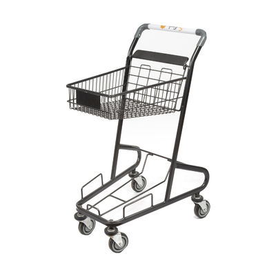 comprar Carro do mantimento do metal do supermercado da cesta do trole 45L do cesto de compras da dupla camada online manufacture