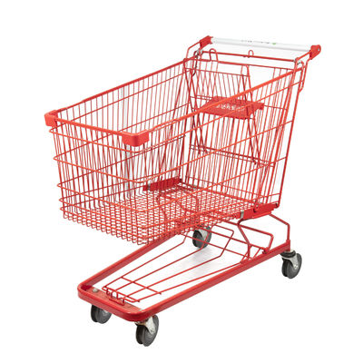 comprar Carrinho de compras vermelho de compra de aço do trole 210L do mercado de metal Q195 grande online manufacture