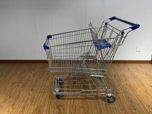 comprar Carrinho de compras dobrável em aço com revestimento em pó metálico de 125L para auxílio em compras de supermercado online manufacture