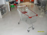 Carrinhos de compras do supermercado da grande capacidade, carrinhos de compras do fio com rodas