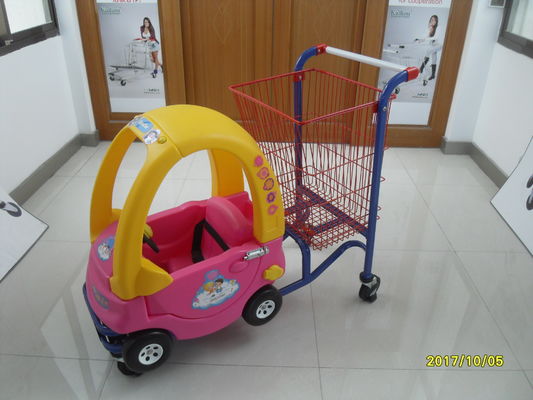 China baixo aço carbono 95L/carrinho de compras plástico das crianças com o revestimento vermelho do pó fábrica