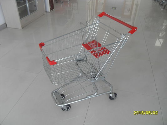 China Trole americano das compras na mercearia do supermercado com as peças plásticas vermelhas fábrica