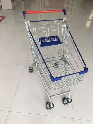 China Carrinhos de compras rodados metal do supermercado com a segurança anti - peças plásticas UV fábrica